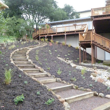 Wood and Gravel Access Steps