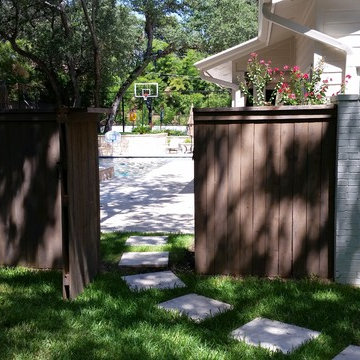 Wood Fence and Stone Path