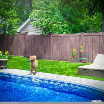 Wood Grain PVC Vinyl Fence by Illusions Vinyl Fence