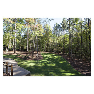Wooded backyard - Traditional - Landscape - Raleigh - by Eldorado Stone ...