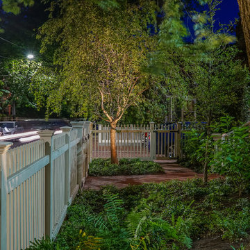 Wooded Garden Entrance To An Urban Victorian Home