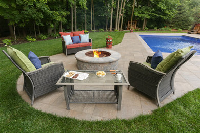 Example of a mountain style patio design in Other