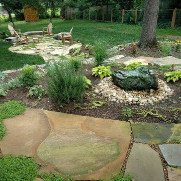 Woodland Patio with Sunken Firepit
