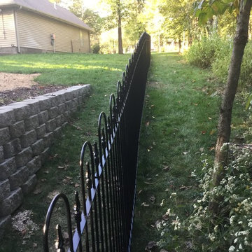 Wrought Iron Fencing on a Slope or Hillside