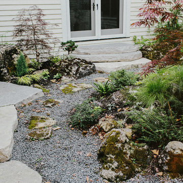 Zen Garden and Steps to Entryways