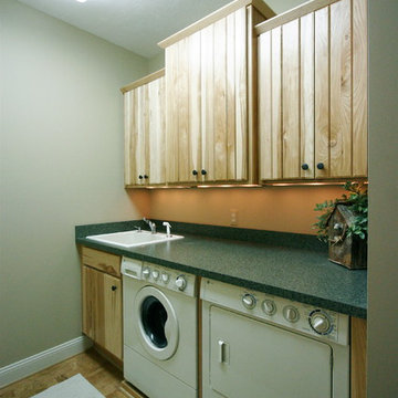 A compact laundry room