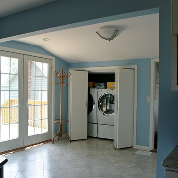 A Country Kitchen in White and Blue