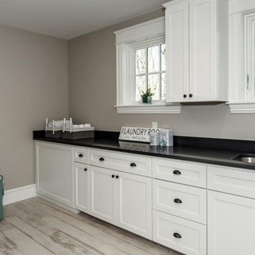 Absolute Black Honed Granite Laundry Room