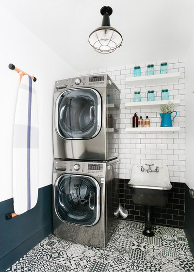 Transitional Utility Room by thea home inc