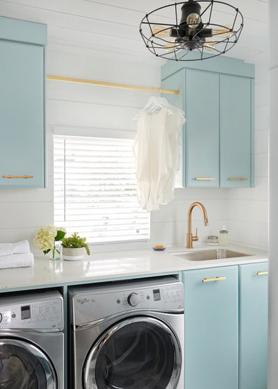 Midcentury Laundry Room by Stephani Buchman Photography