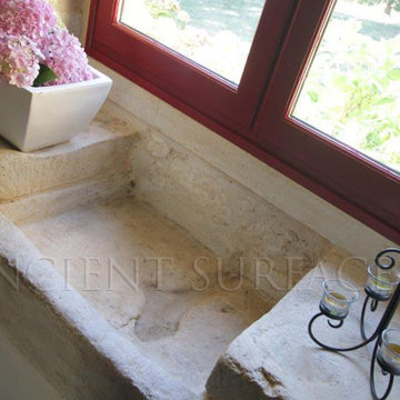 Antique Limestone and Marble Sinks