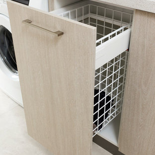 Pull Out Laundry Basket Houzz, Laundry Basket Cabinet Pull Out