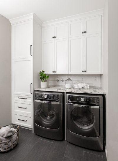 Transitional Laundry Room by Knight Custom Homes