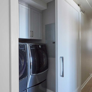 Barn Door Closes Off Laundry Room