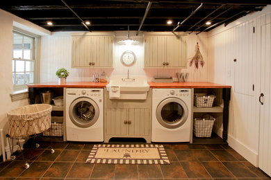 Elegant laundry room photo in Philadelphia