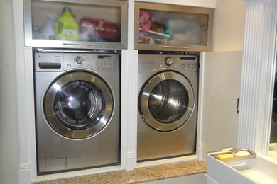 Basement bathroom + laundry room