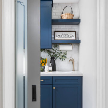 Beautiful pocket door in Laundry Room