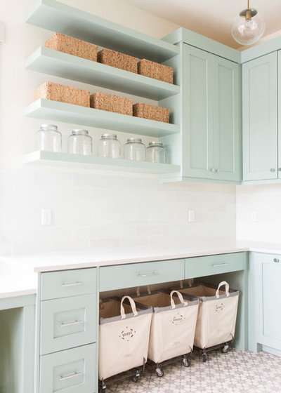 Transitional Laundry Room by Route Design : Ashley Winn