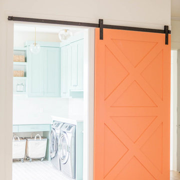 Bold & Blue Laundry Room