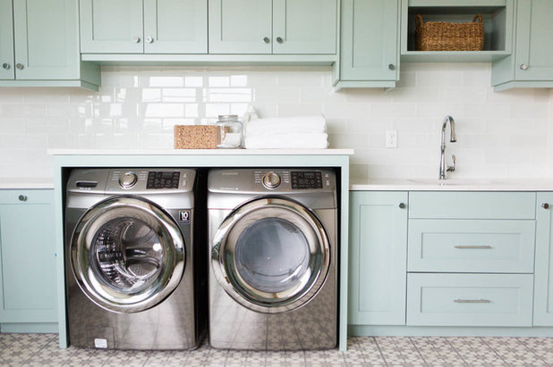 Transitional Laundry Room by Route Design : Ashley Winn