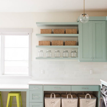 Bold & Blue Laundry Room