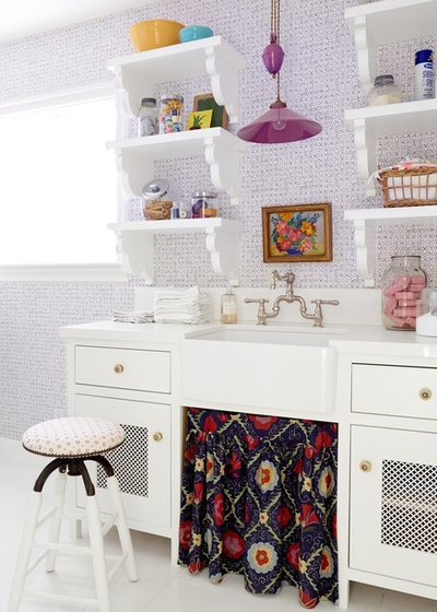 Traditional Laundry Room by Alison Kandler Interior Design