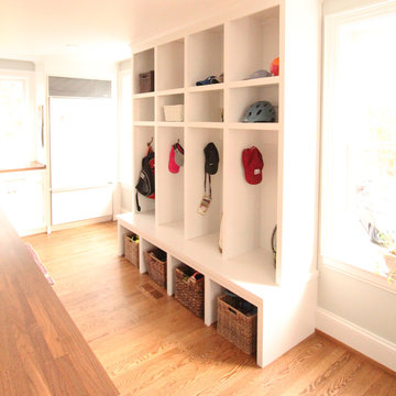 Built in Lockers with Hook and Shelf storage