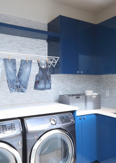Contemporary Laundry Room by Beyond Beige Interior Design Inc.