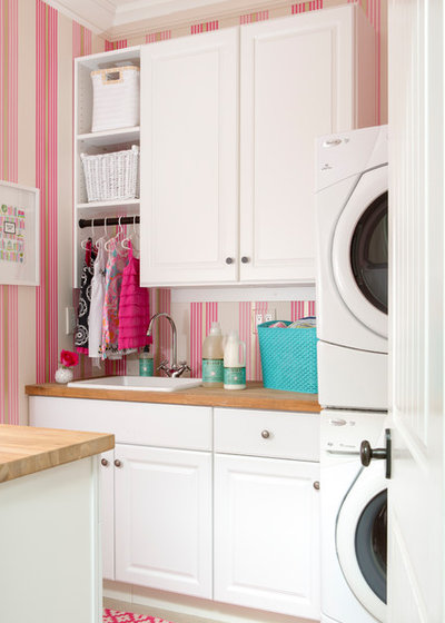 Transitional Laundry Room by Coddington Design