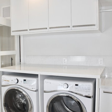 Clean White Laundry Room