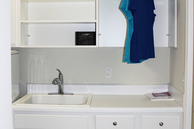 Inspiration for a modern laundry room remodel in DC Metro