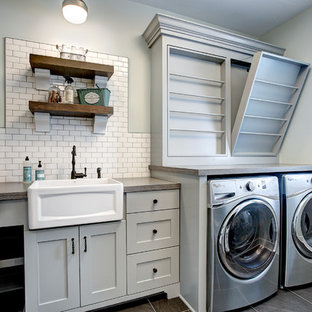 75 Beautiful Laundry Room With Gray Cabinets Pictures Ideas July 2021 Houzz