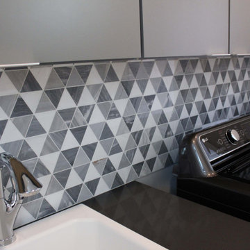 Contemporary Laundry Room Backsplash
