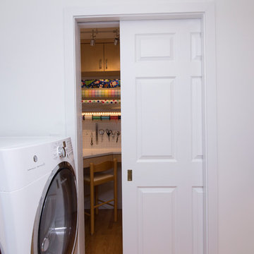 Contemporary Laundry Room with Soapstone Counter
