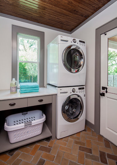 Transitional Laundry Room by CG&S Design-Build