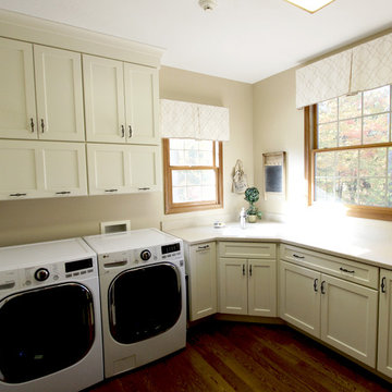 Cream Laundry Room with Corian Countertop ~ Medina, OH