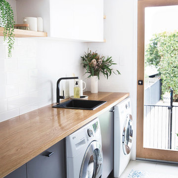 Custom Laundry - Timber Bench Top