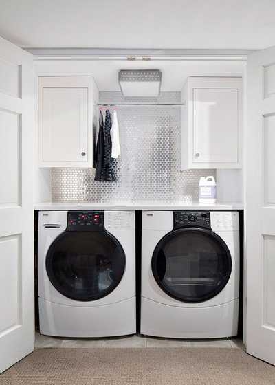 Transitional Laundry Room by Clean Design