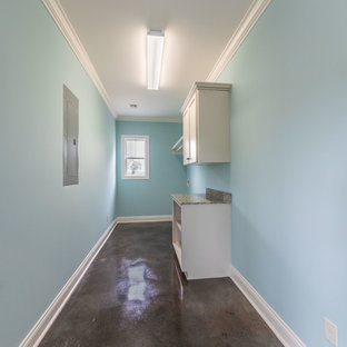 75+ Türkise Hauswirtschaftsräume mit Betonboden Ideen & Bilder - März