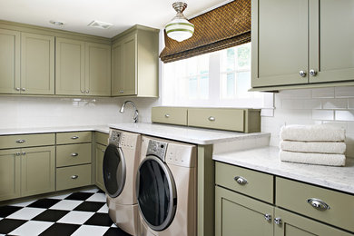 Inspiration for a timeless laundry room remodel in Seattle
