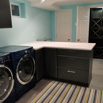 Fresh, fun laundry and craft room