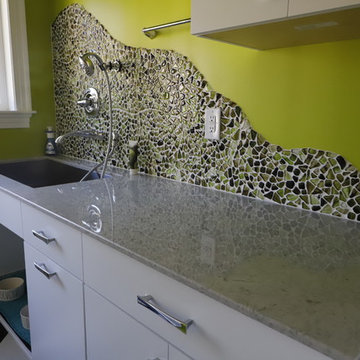 Fun & Playful Dog Bath and Laundry Room