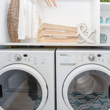 Gorgeous White and Teal Laundry Room Photo-Shoot