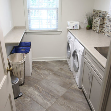 Gray Laundry Room