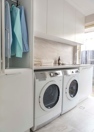 Scandinavian Laundry Room by Red Lily Renovations