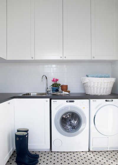 Transitional Laundry Room by Horton & Co