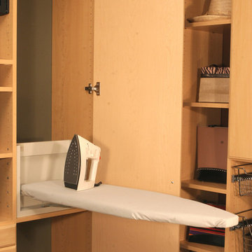Hidden ironing board in laundry or pantry room