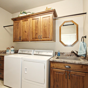 Knotty Walnut Cabinets, Kimberly Idaho Home