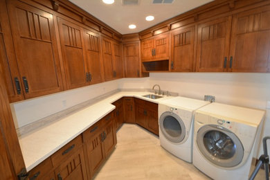Inspiration for a craftsman laundry room remodel in San Diego