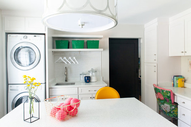 Transitional Laundry Room by Andria Fromm Interiors